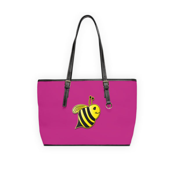 PU Leather Shoulder Bag - JBH Bee (Pink)