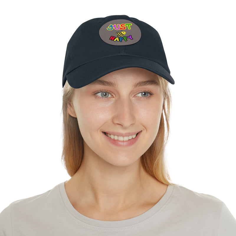 Dad Hat with Leather Patch (Round) - JBH Multi-Color Original
