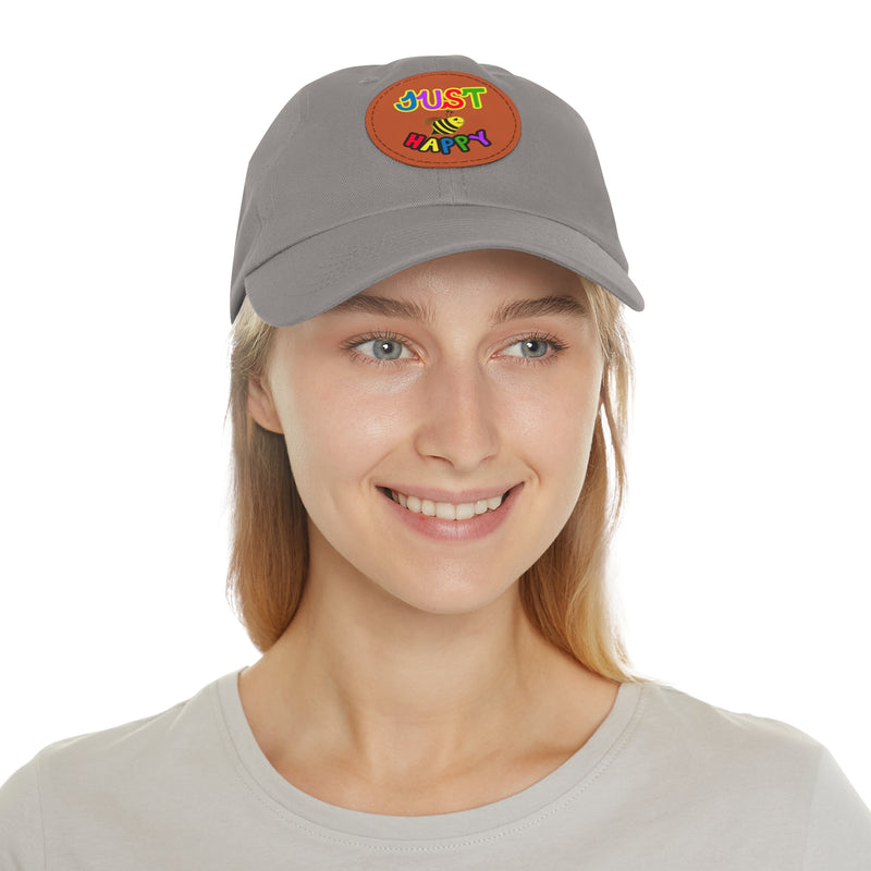 Dad Hat with Leather Patch (Round) - JBH Multi-Color Original