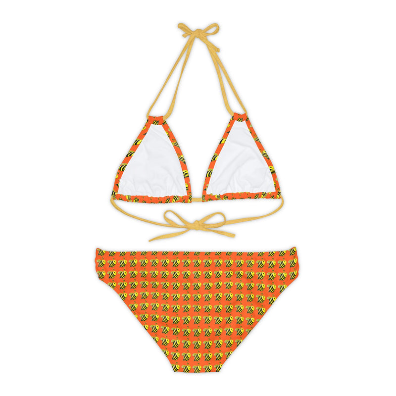 Strappy Bikini Set - JBH Bee (Orange)