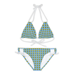 Strappy Bikini Set - JBH Bee (Light Blue)