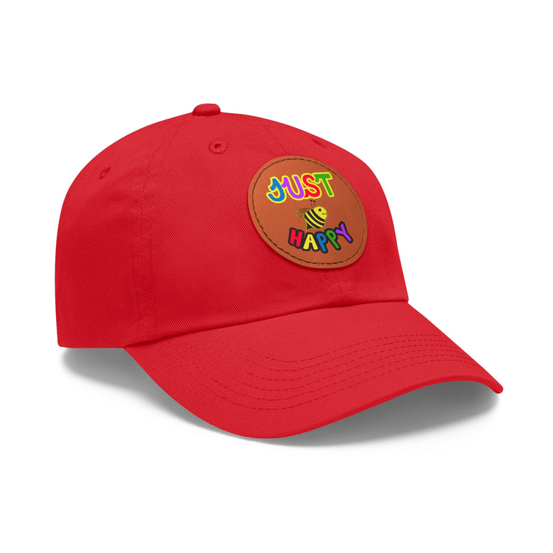 Dad Hat with Leather Patch (Round) - JBH Multi-Color Original
