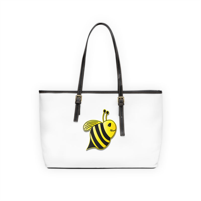 PU Leather Shoulder Bag - JBH Bee (White)