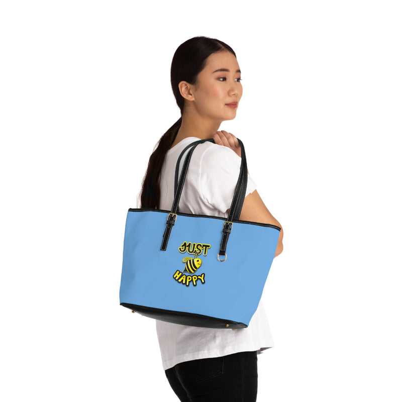 PU Leather Shoulder Bag - JBH Original (Light Blue)