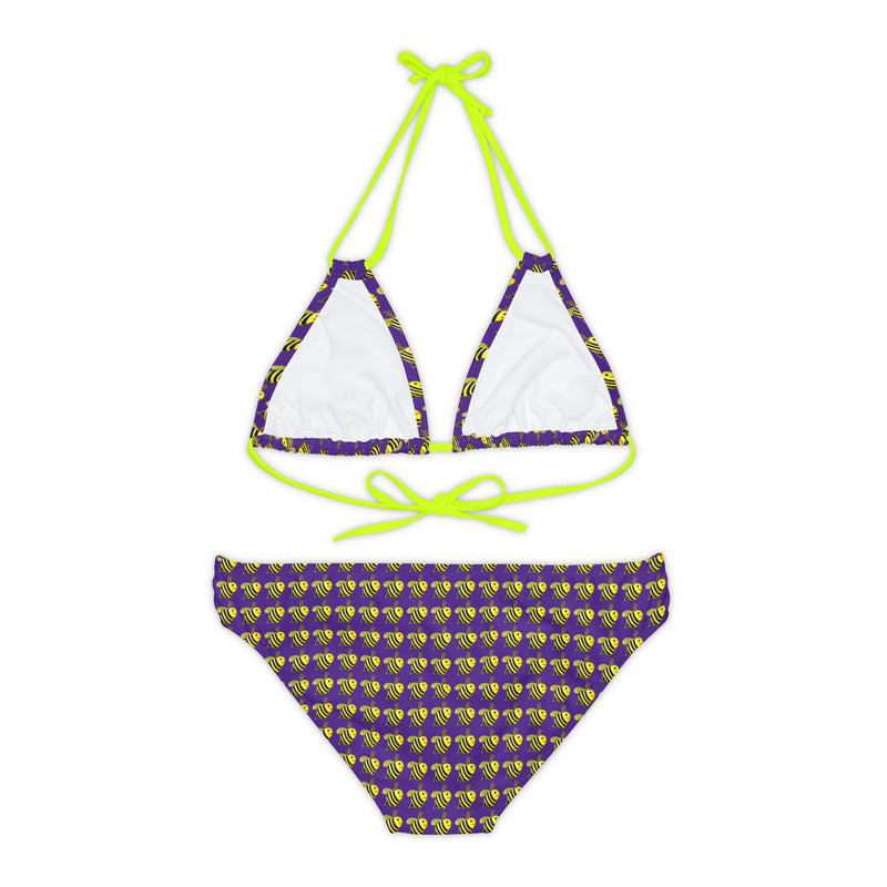 Strappy Bikini Set - JBH Bee (Purple)