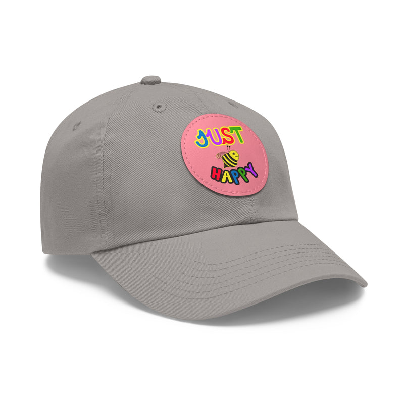 Dad Hat with Leather Patch (Round) - JBH Multi-Color Original
