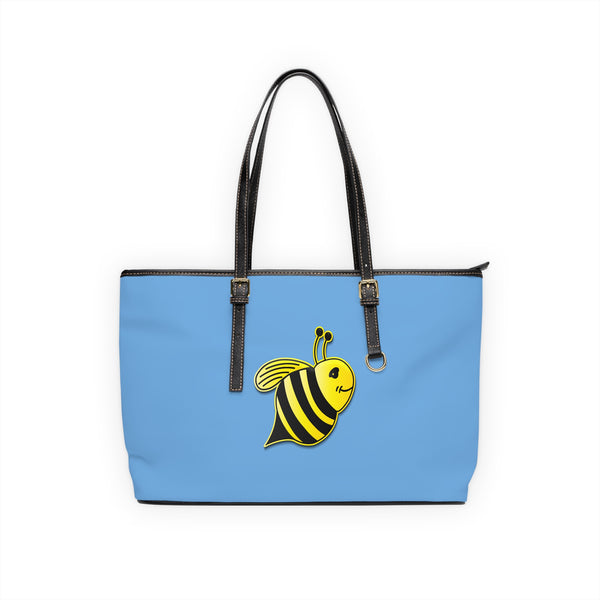 PU Leather Shoulder Bag - JBH Bee (Light Blue)