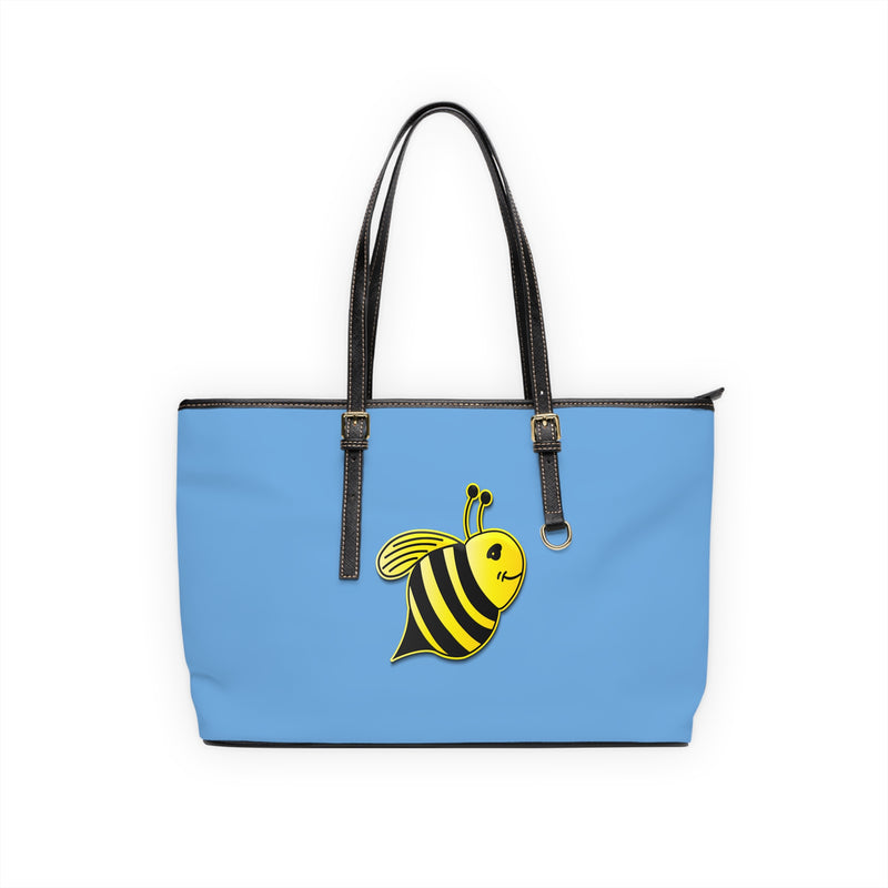 PU Leather Shoulder Bag - JBH Bee (Light Blue)