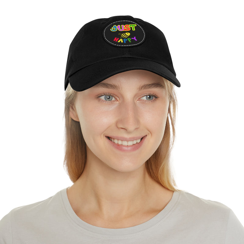Dad Hat with Leather Patch (Round) - JBH Multi-Color Original