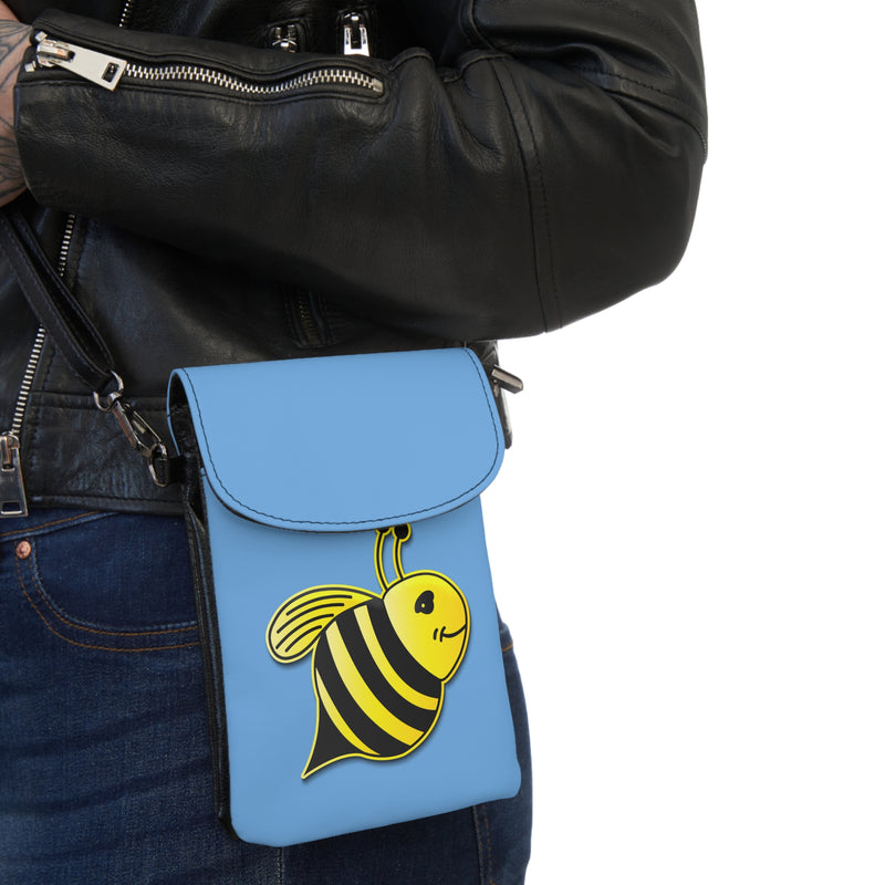 Small Cell Phone Wallet - JBH Bee (Light Blue)
