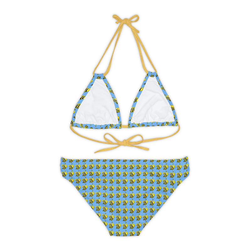 Strappy Bikini Set - JBH Bee (Light Blue)