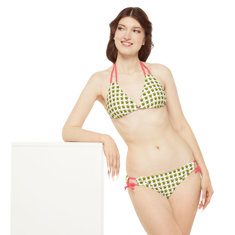 Strappy Bikini Set - JBH Bee (White)