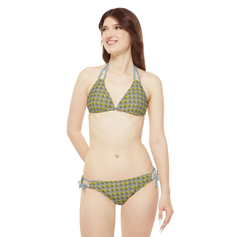 Strappy Bikini Set - JBH Bee (Grey)