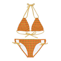 Strappy Bikini Set - JBH Bee (Orange)