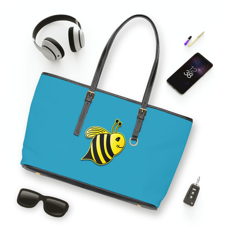 PU Leather Shoulder Bag - JBH Bee (Turquoise)
