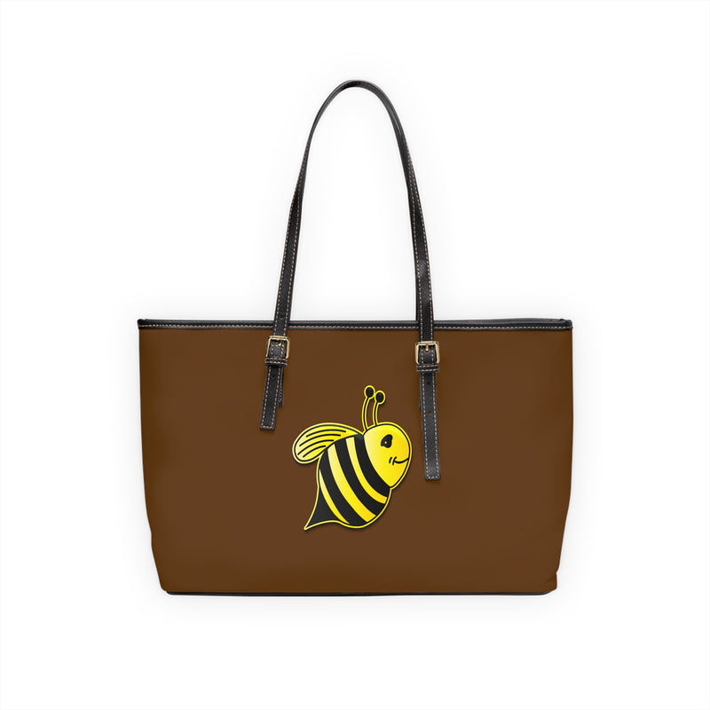 PU Leather Shoulder Bag - JBH Bee (Brown)