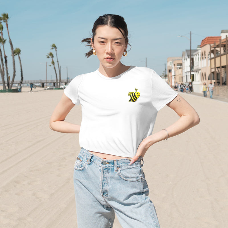 Women's Flowy Cropped Tee - JBH Bee