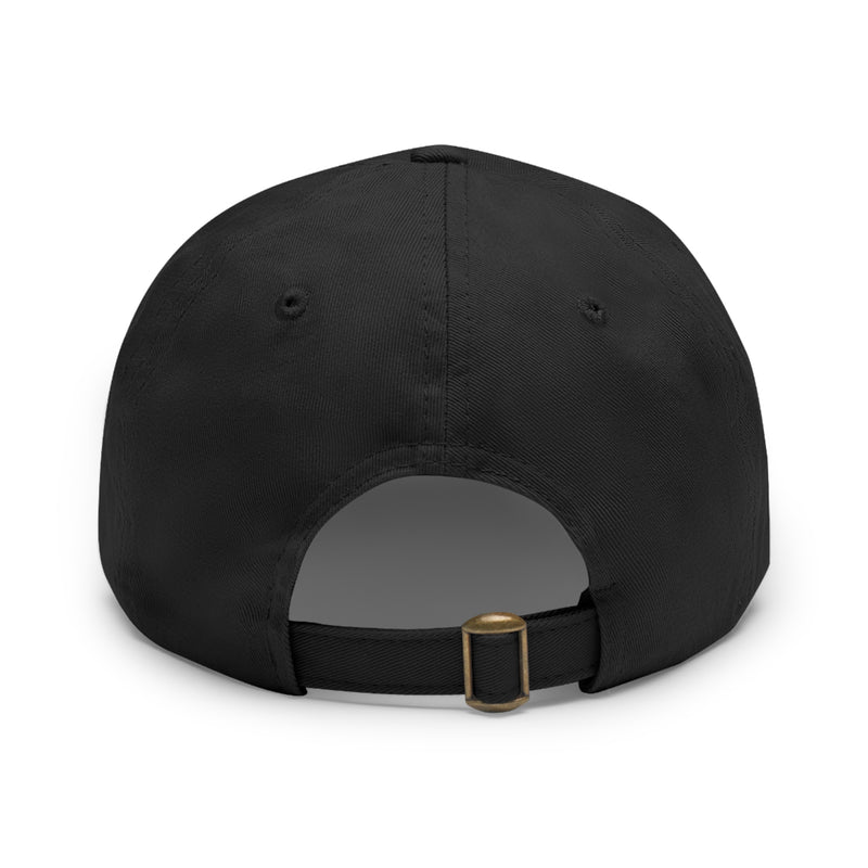 Dad Hat with Leather Patch (Round) - JBH Bee