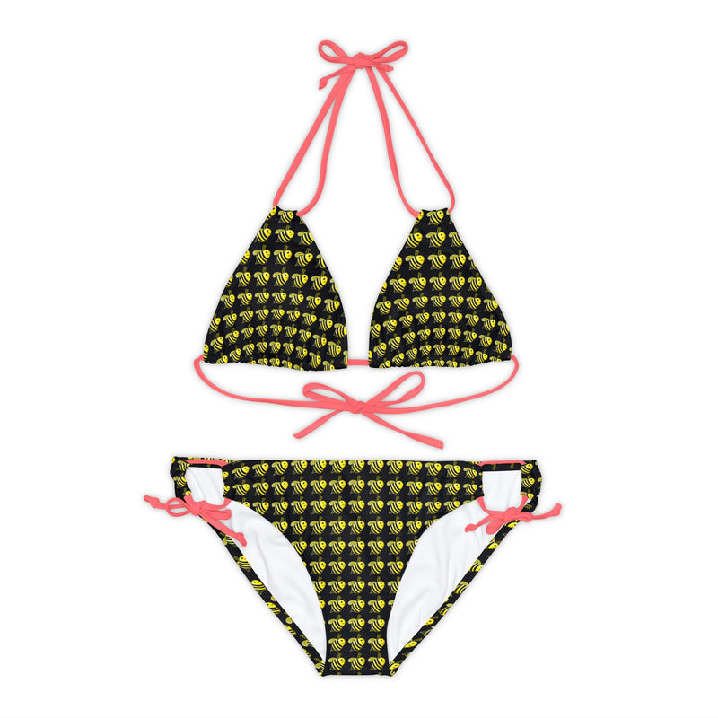 Strappy Bikini Set - JBH Bee (Black)