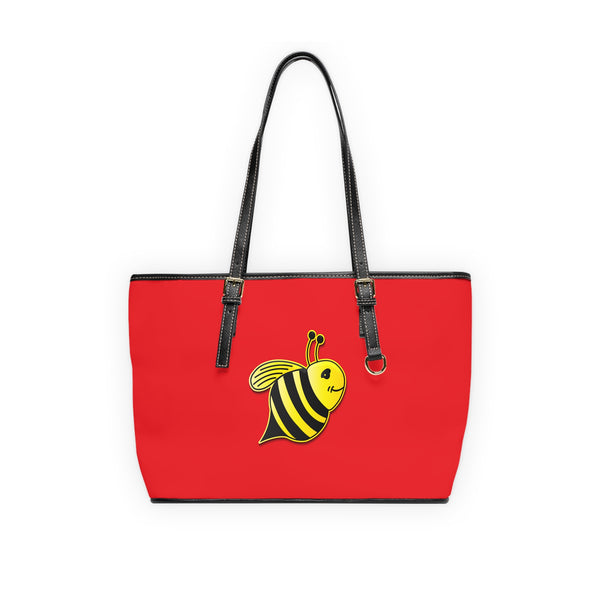 PU Leather Shoulder Bag - JBH Bee (Red)