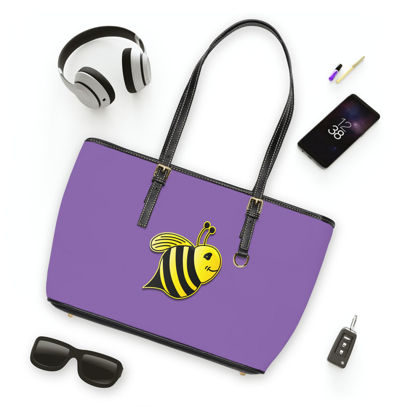 PU Leather Shoulder Bag - JBH Bee (Light Purple)