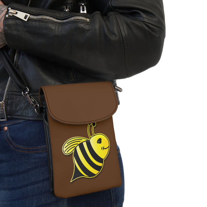 Small Cell Phone Wallet - JBH Bee (Brown)