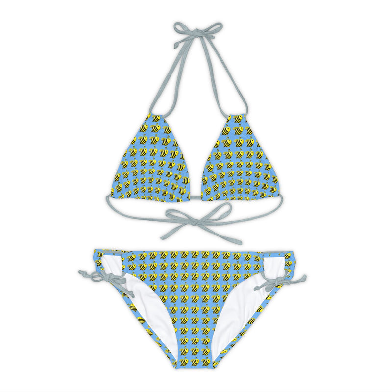 Strappy Bikini Set - JBH Bee (Light Blue)