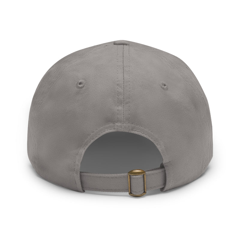 Dad Hat with Leather Patch (Round) - JBH Bee