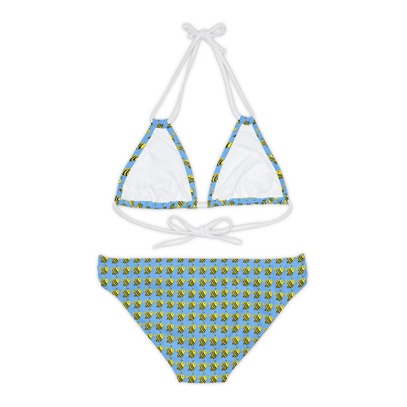 Strappy Bikini Set - JBH Bee (Light Blue)