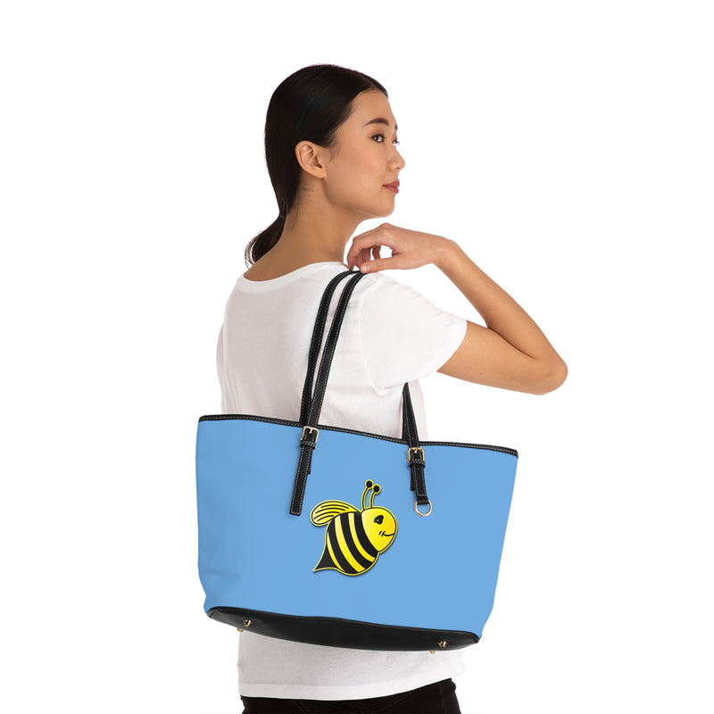 PU Leather Shoulder Bag - JBH Bee (Light Blue)