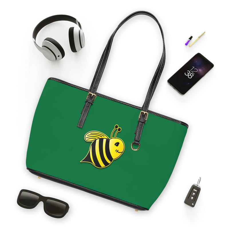 PU Leather Shoulder Bag - JBH Bee (Dark Green)