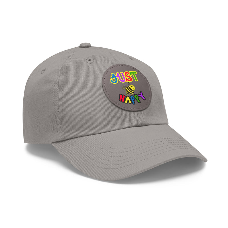 Dad Hat with Leather Patch (Round) - JBH Multi-Color Original