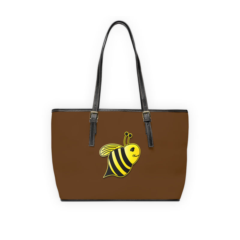 PU Leather Shoulder Bag - JBH Bee (Brown)