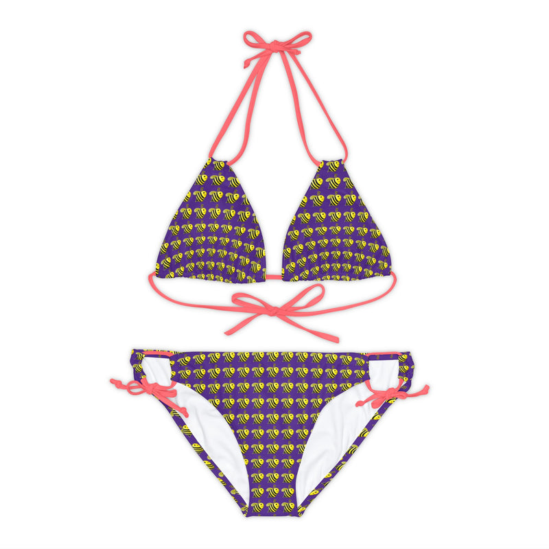 Strappy Bikini Set - JBH Bee (Purple)