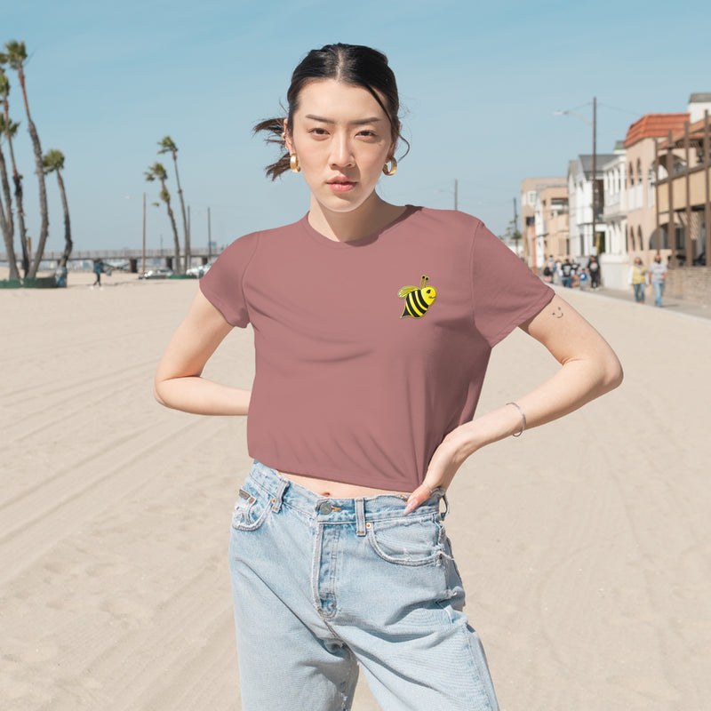 Women's Flowy Cropped Tee - JBH Bee