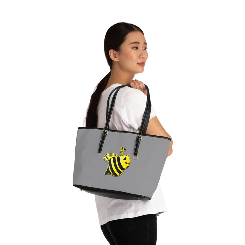 PU Leather Shoulder Bag - JBH Bee (Grey)