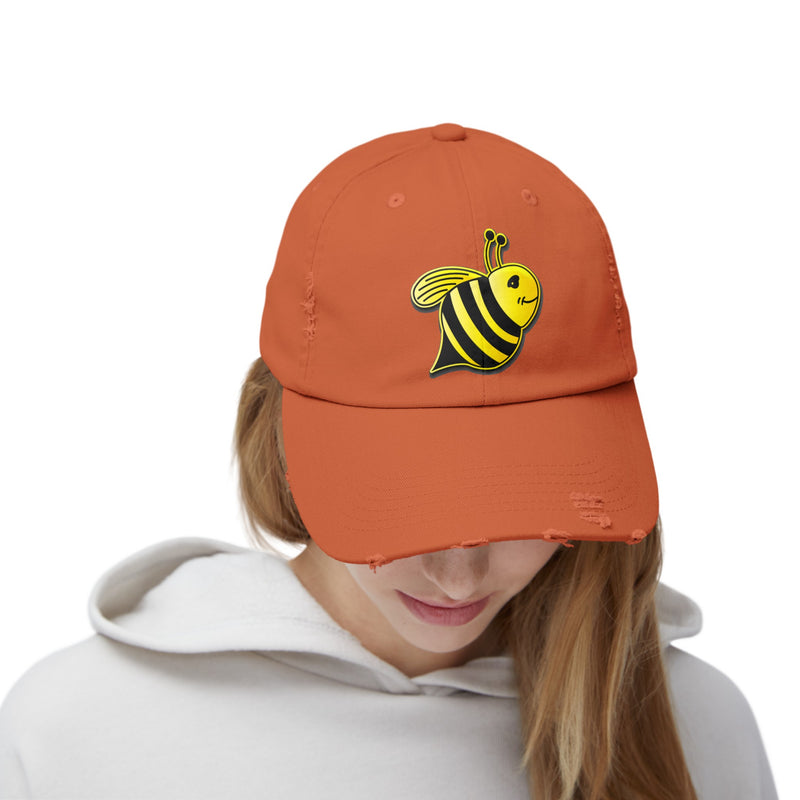 Unisex Distressed Cap - JBH Bee