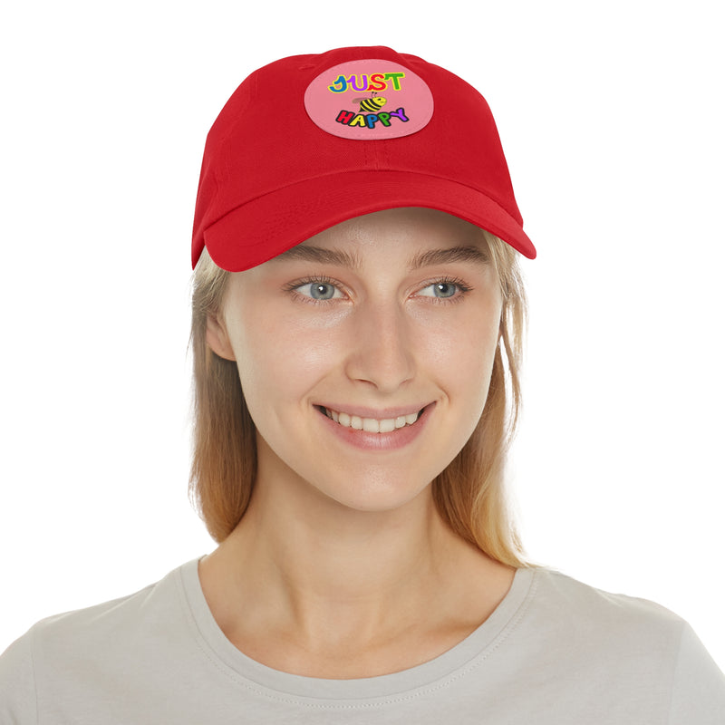Dad Hat with Leather Patch (Round) - JBH Multi-Color Original