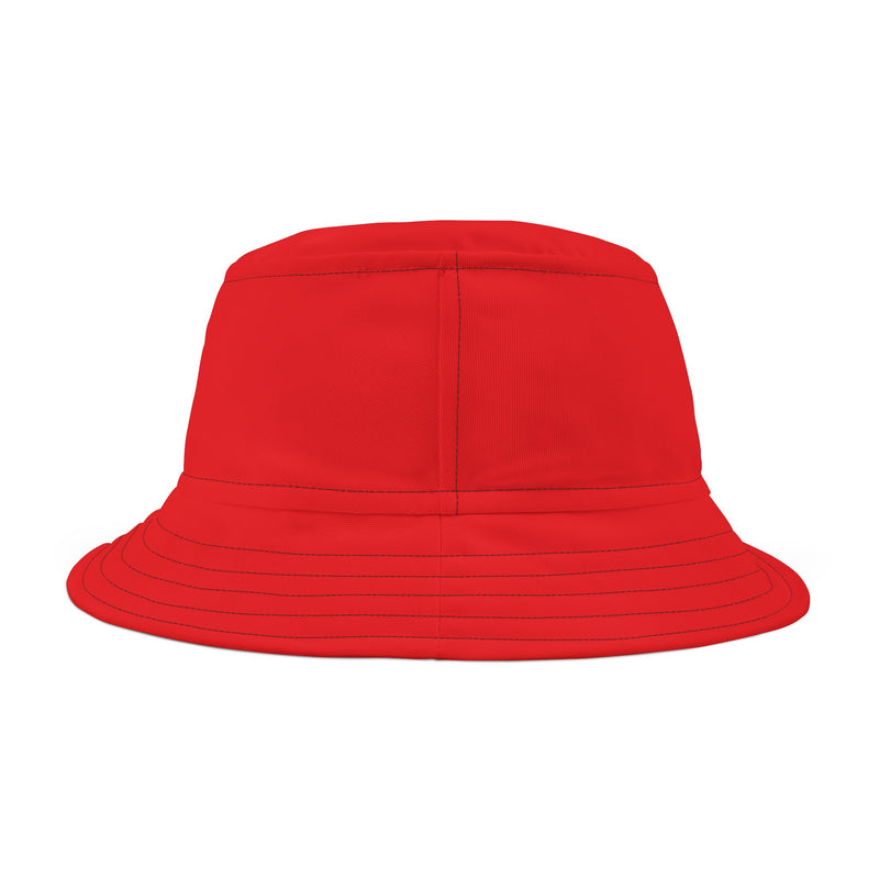Bucket Hat (AOP) - JBH Multi-Color Original (Red)