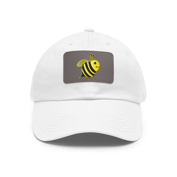 Dad Hat with Leather Patch (Rectangle) - JBH Bee