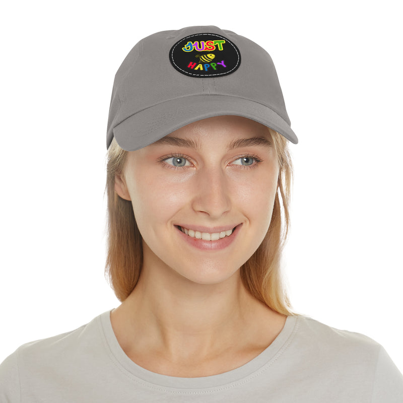 Dad Hat with Leather Patch (Round) - JBH Multi-Color Original