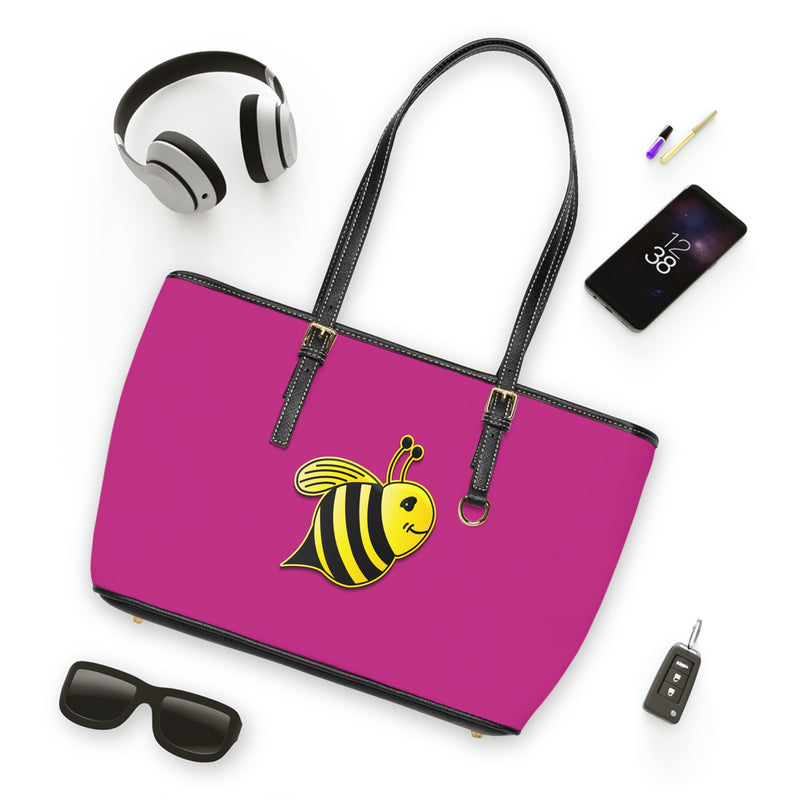 PU Leather Shoulder Bag - JBH Bee (Pink)