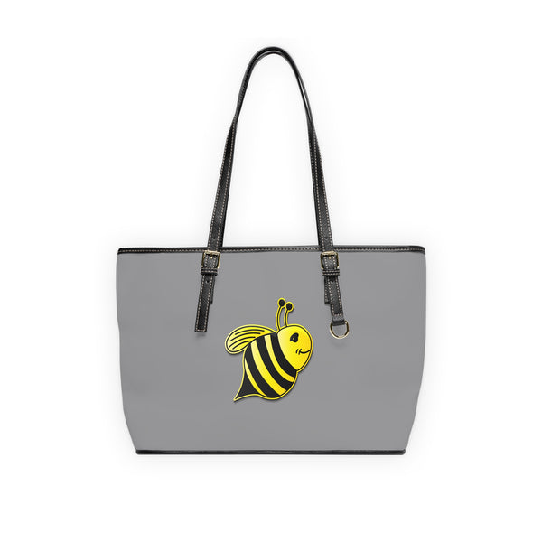 PU Leather Shoulder Bag - JBH Bee (Grey)