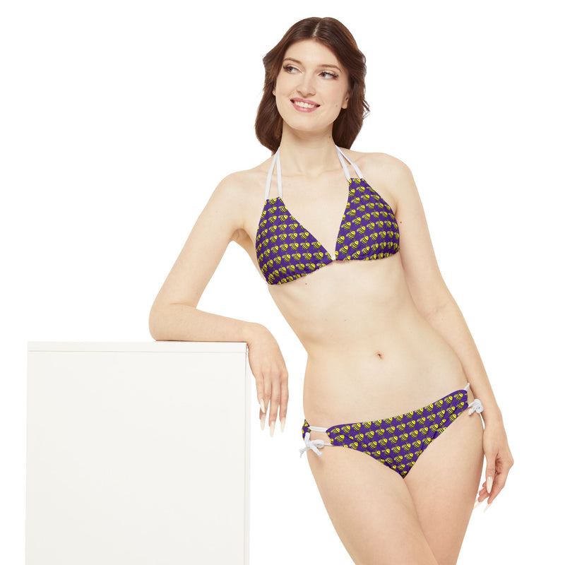 Strappy Bikini Set - JBH Bee (Purple)