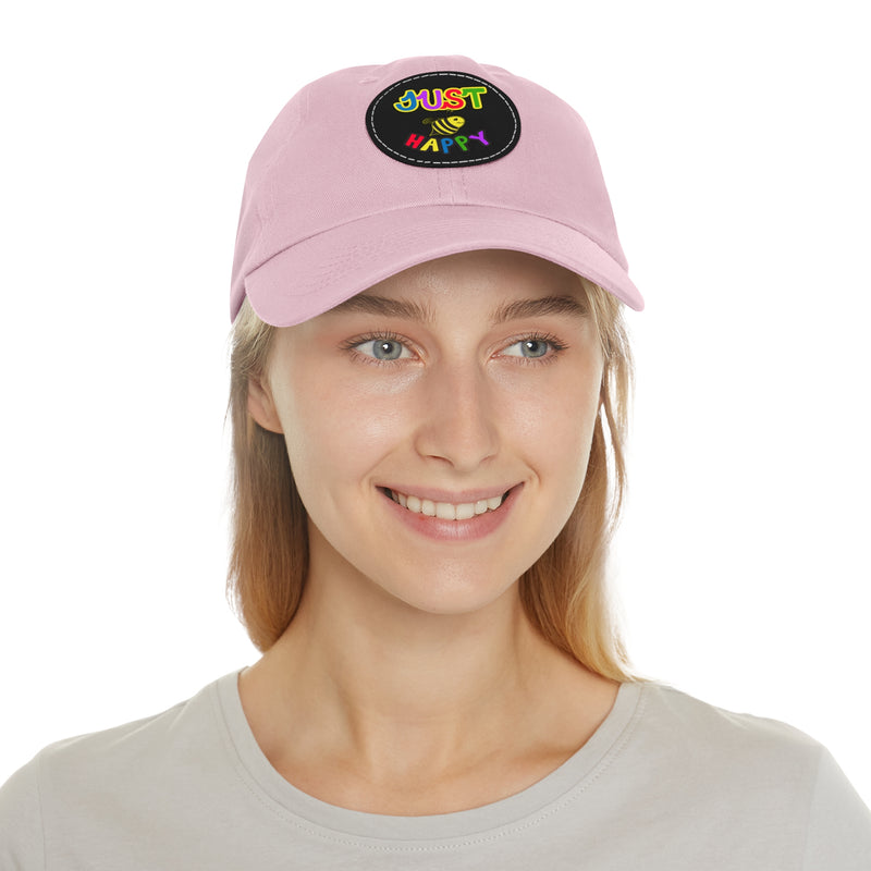 Dad Hat with Leather Patch (Round) - JBH Multi-Color Original