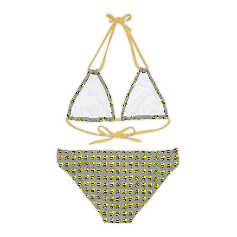 Strappy Bikini Set - JBH Bee (Grey)