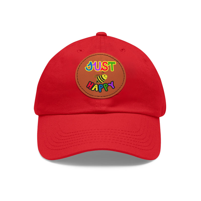 Dad Hat with Leather Patch (Round) - JBH Multi-Color Original