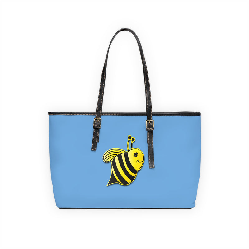 PU Leather Shoulder Bag - JBH Bee (Light Blue)
