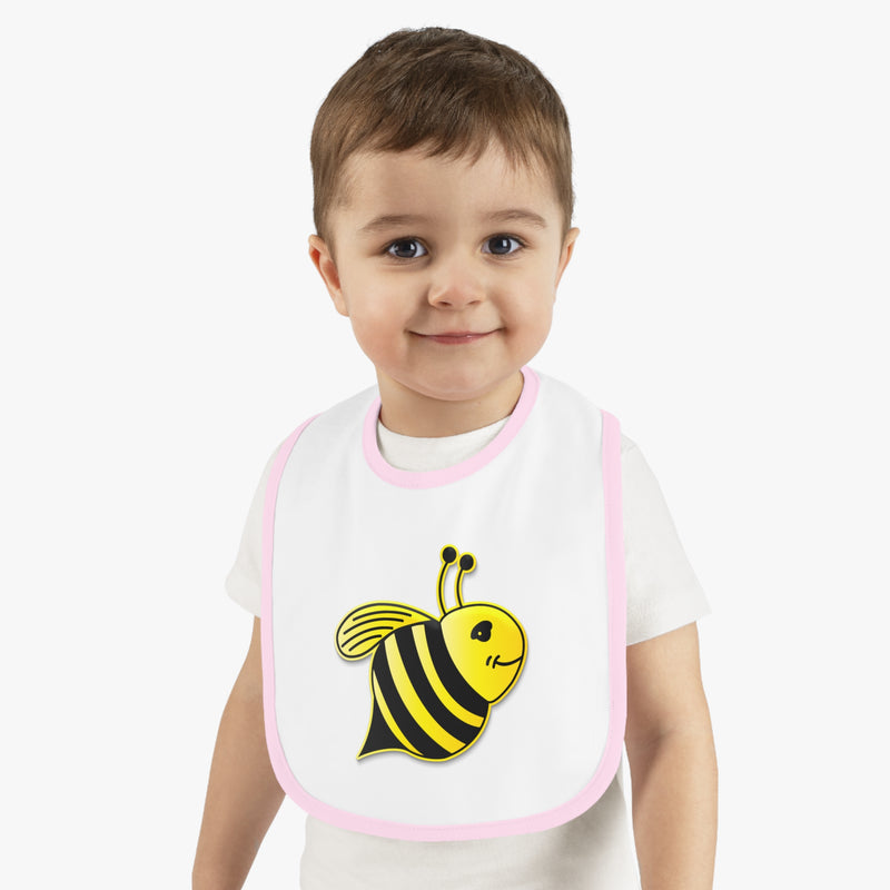 Baby Contrast Trim Jersey Bib - JBH Bee