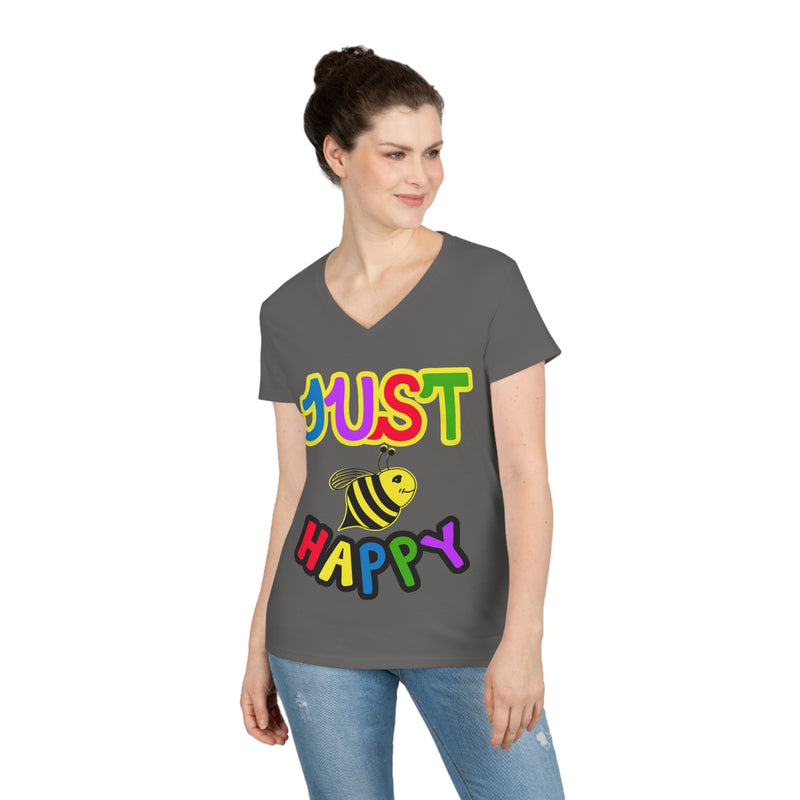 Ladies' V-Neck T-Shirt - JBH Multi-Color Original